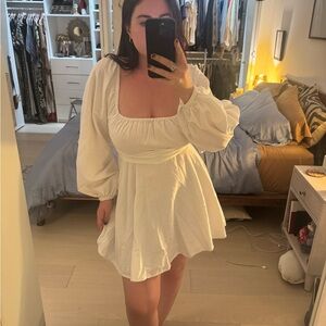 L*space prairie mini dress long sleeve cinch waist